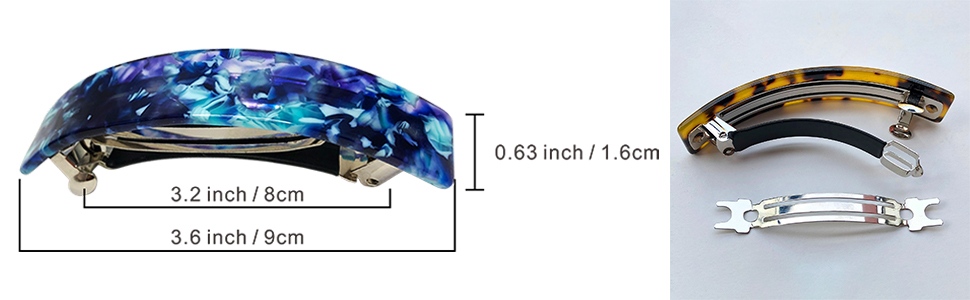 Wide Ponytail Barrettes