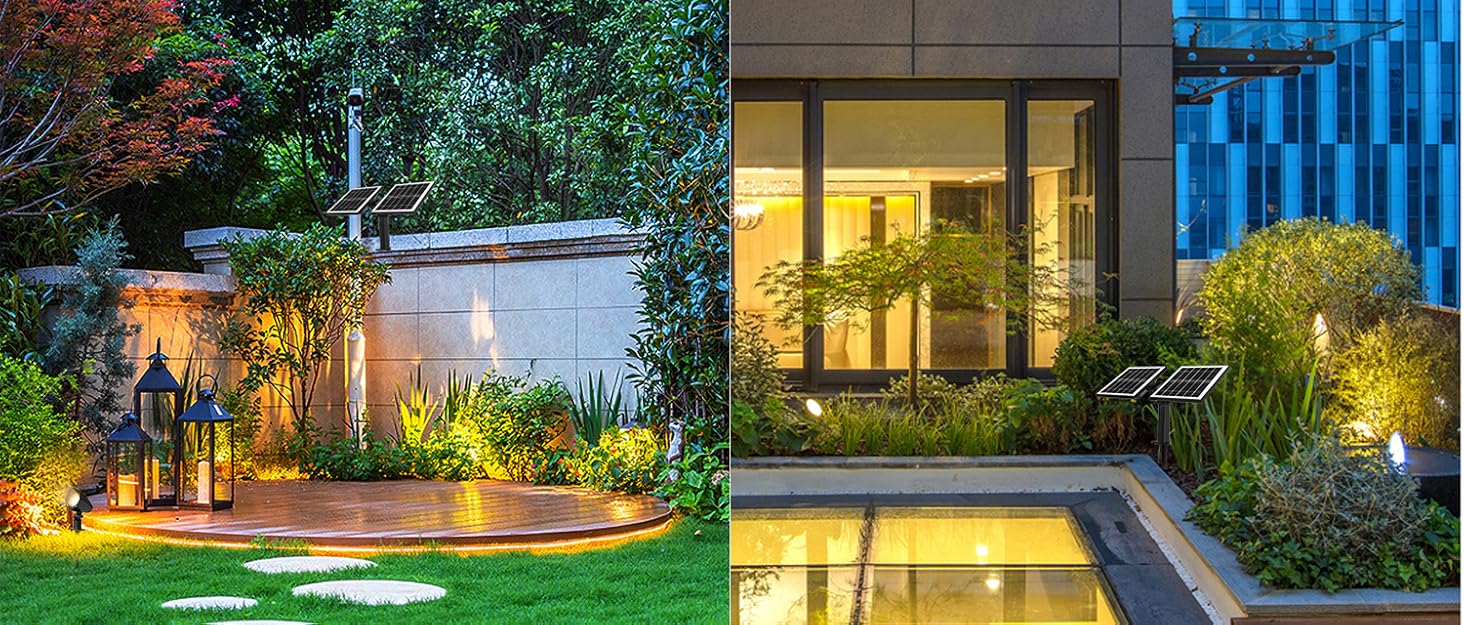 Linke Solar Spot Lights Outdoor Garden, 3 in 1 Colour Changing LED RGB Solar Powered Spotlights Waterproof IP66 Solar Spike Lights Remote Control Dusk to Dawn Landscape Spotlight for Pathway 16 Solar Lights Outdoor Garden