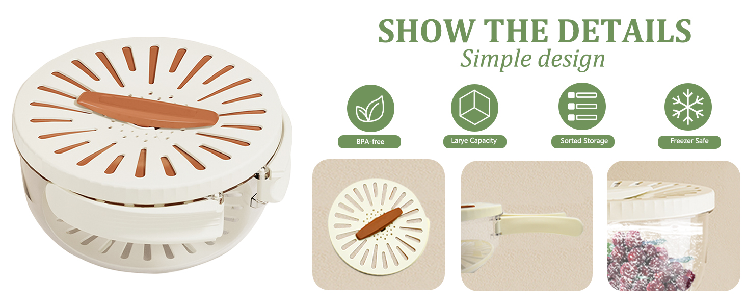 multifunctional fruit and vegetable washing bowl,food strainer,berry strainer,small fruit bowl
