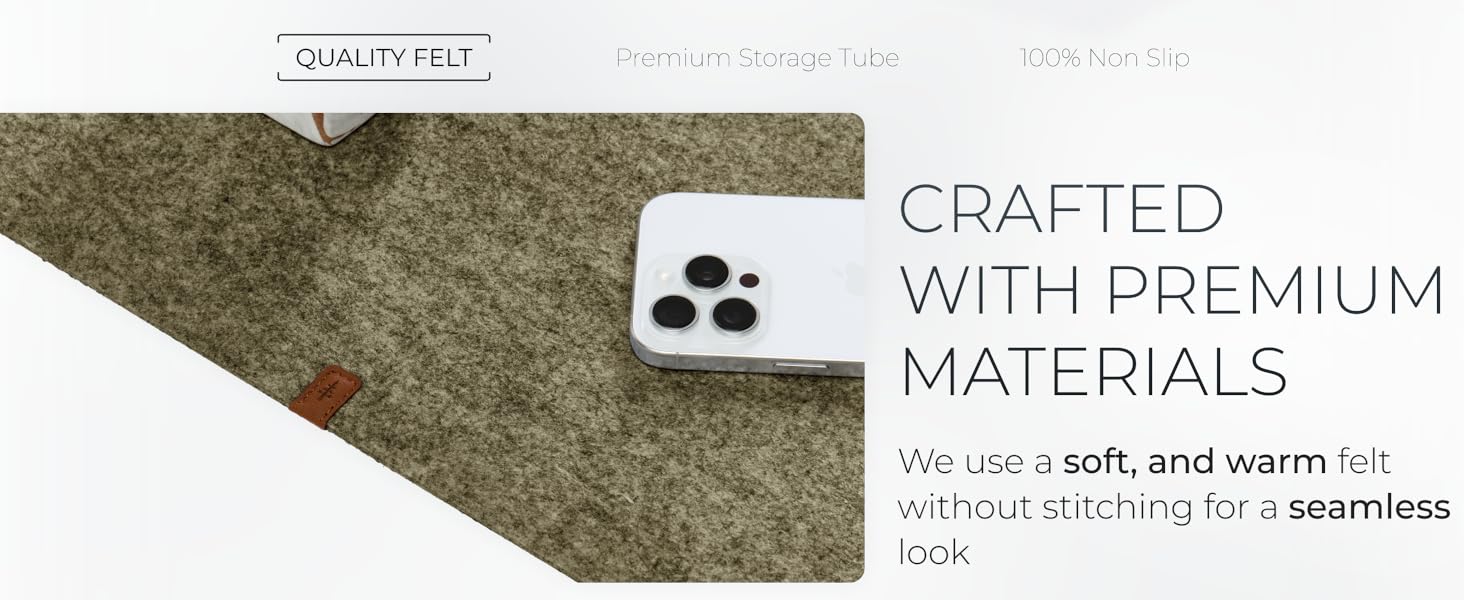 timeless design crafted in soft warm felt, seamless and premium for any space