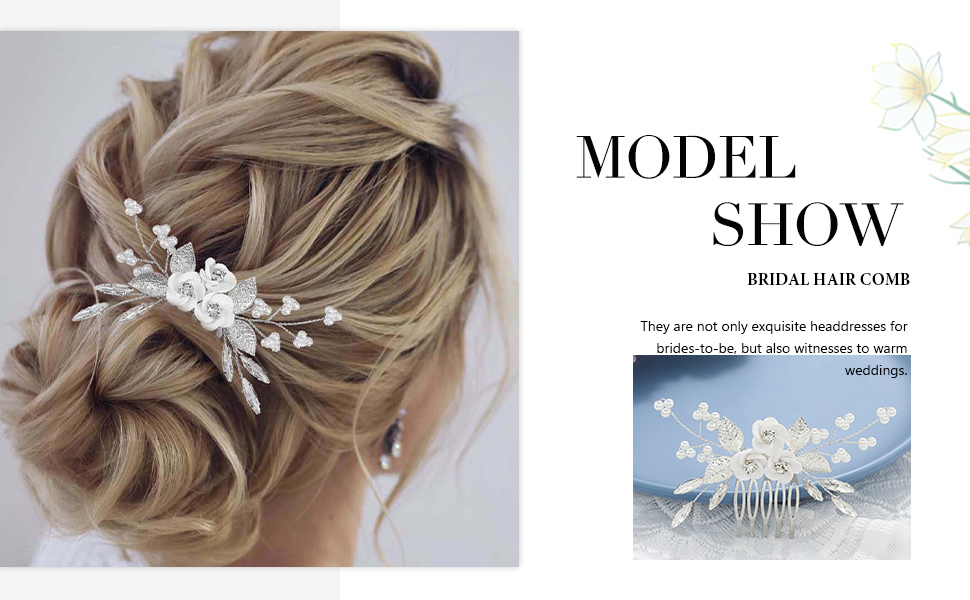 Silver hair accessories