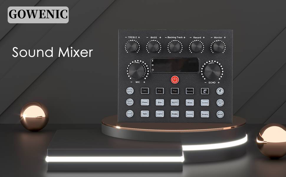 Audio Mixer, Live Sound Card and Audio Interface