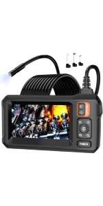 Borescope Inspection Camera Waterproof Sewer Endoscope IPS1080 HD Borescope Portable Snake 50FT Semi