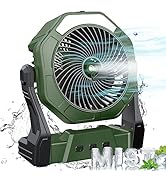 Portable Misting Fan, Outdoor Mist Fans for Outside Patios, 10000mAh Rechargeable Battery Powered...