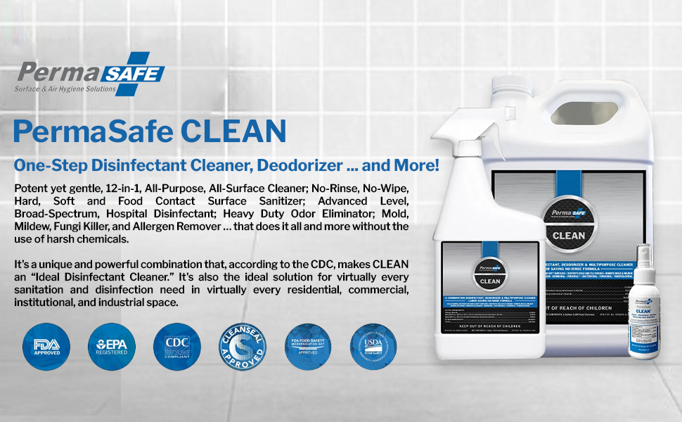 Hospital grade disinfectant cleaner surface spray odor eliminator non toxic food safe multi purpose
