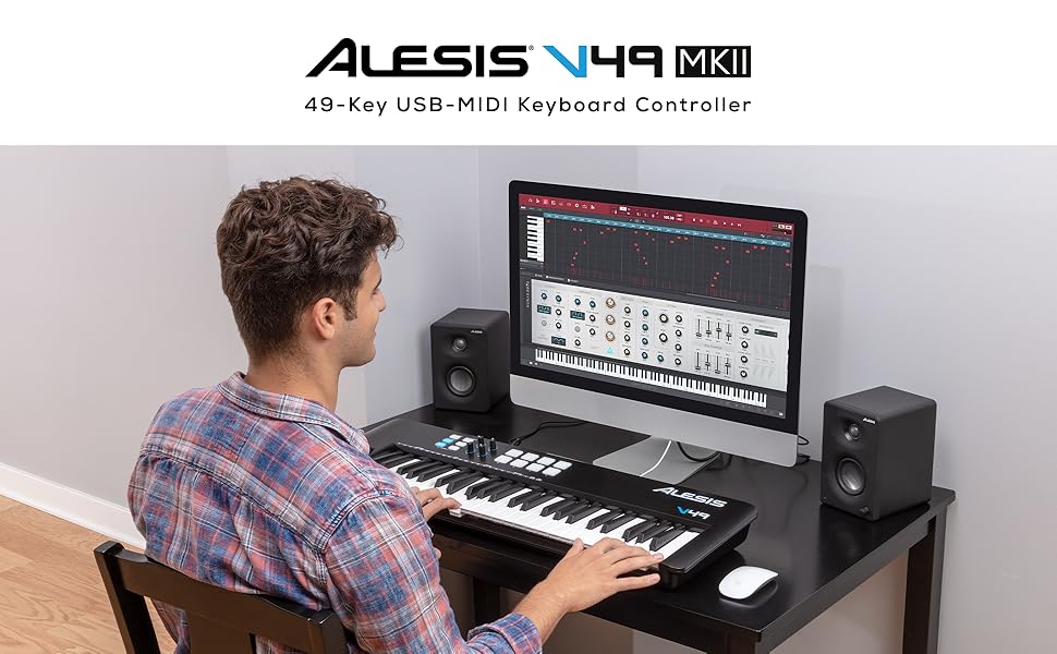 Alesis V49 MKII – USB MIDI Keyboard Controller with 49