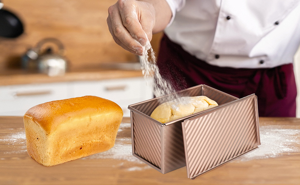 Cyimi Pullman Loaf Pan with Lid NonStick Bread Toast Mold with Cover