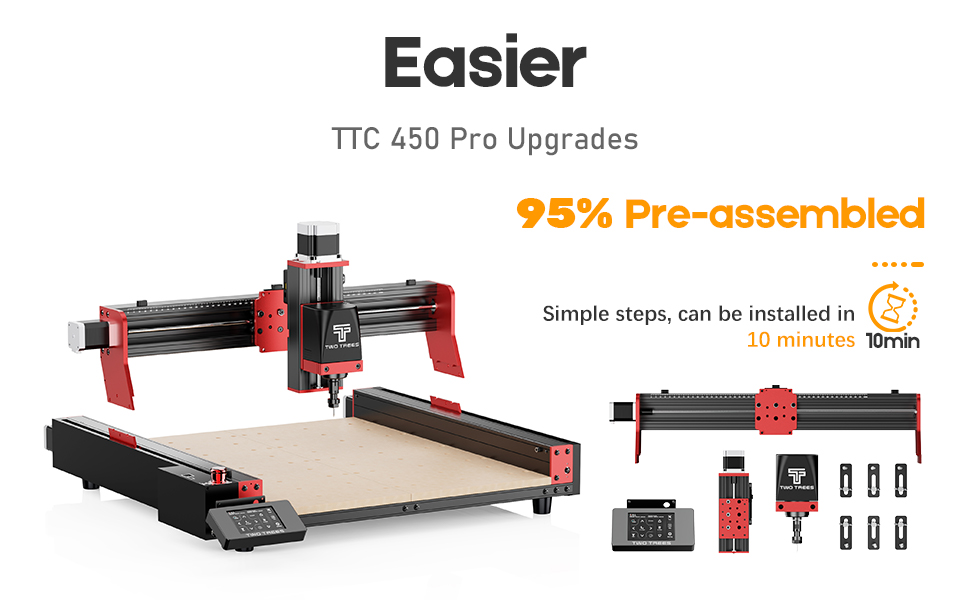 3-Axis CNC Router Machine TTC450 Pro for Woodworking