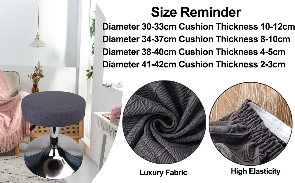 HuaLiSiJi Stool Covers Round 3040cm/1215.7" Round Bar Stool Covers