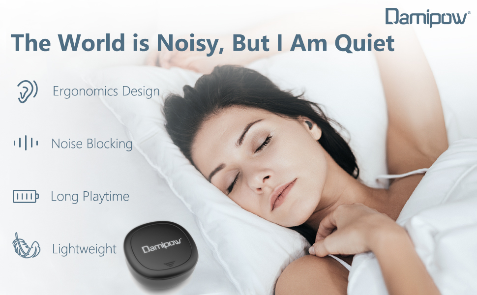 Sleep Earbuds Wireless Bluetooth Headphone for Sleeping, Noise Blocking