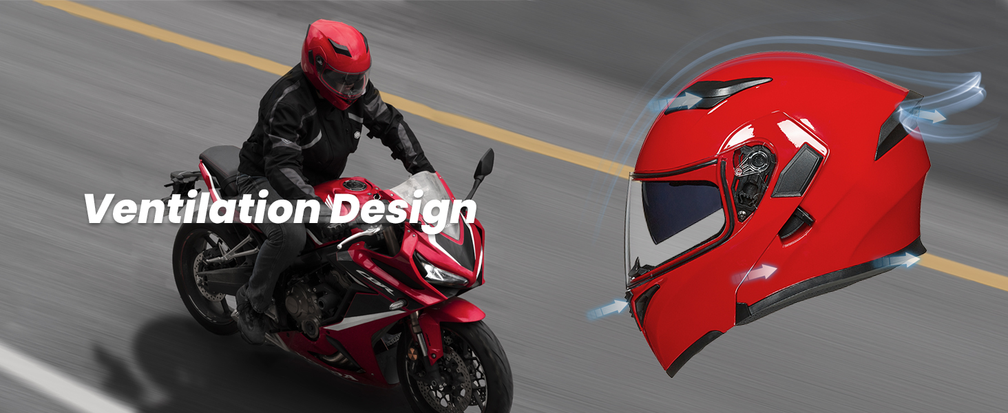 ILM Motorcycle Dual Visor Flip up Modular Full Face Helmet DOT 6 Colors Model 902
