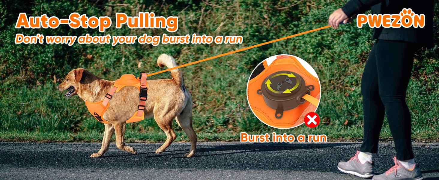Retractable No-Pull Dog Harness