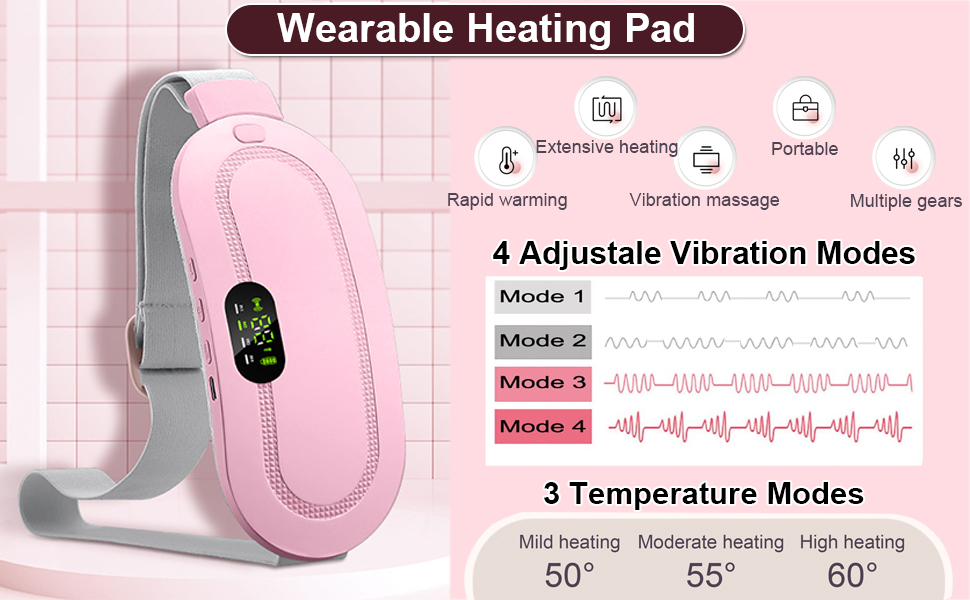 TUOBE Menstrual Heating Pad, Heating Pad for Period Cramps, Period