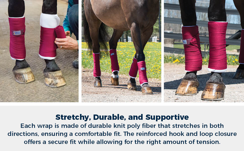 DuraTech Standing Wraps for Horses Color Navy Optimal