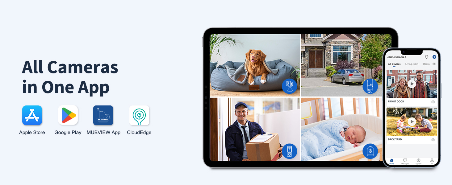 MUBVIEW Doorbell Camera Wireless No Subscription SD Card & Cloud