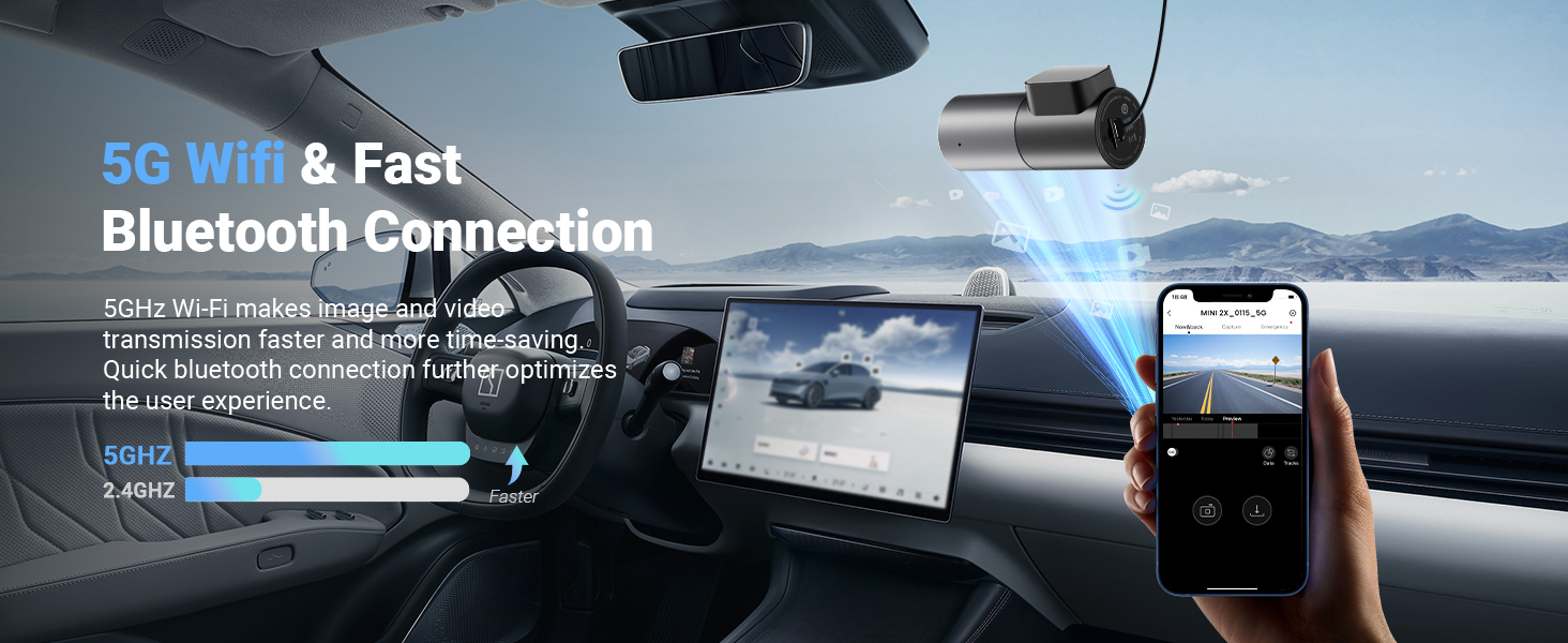 Illustration of the collision lock feature, showing a locked video icon over a car accident scene
