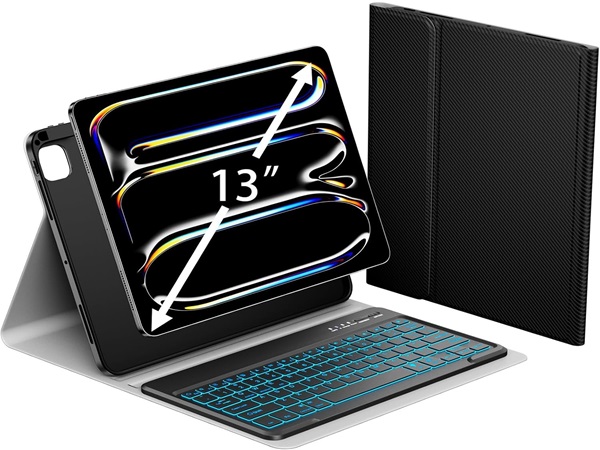 iPad Pro 13 Case with Keyboard M4 2024, iPad 13 Inch Pro Keyboard