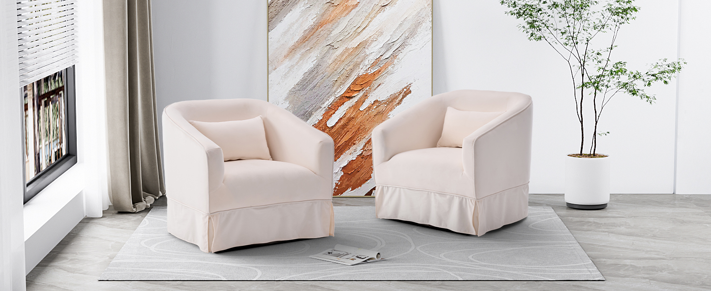 DAMAIFROM Swivel Accent Chair Set of 2, 360 Degree
