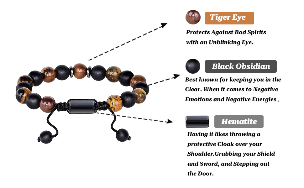 Perfect comfortable fit beaded mens bracelet