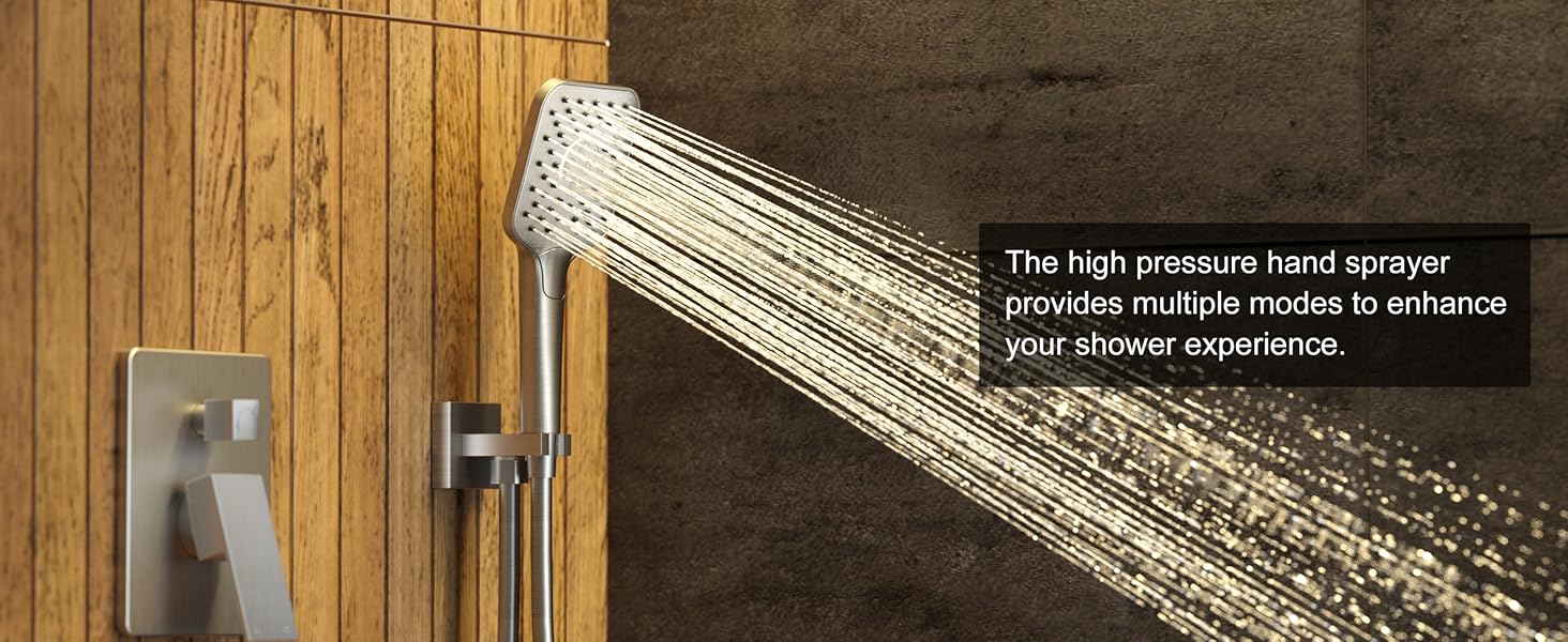 ESNBIA Shower Faucet Set, Shower System with 10" Rain Shower Head and 3