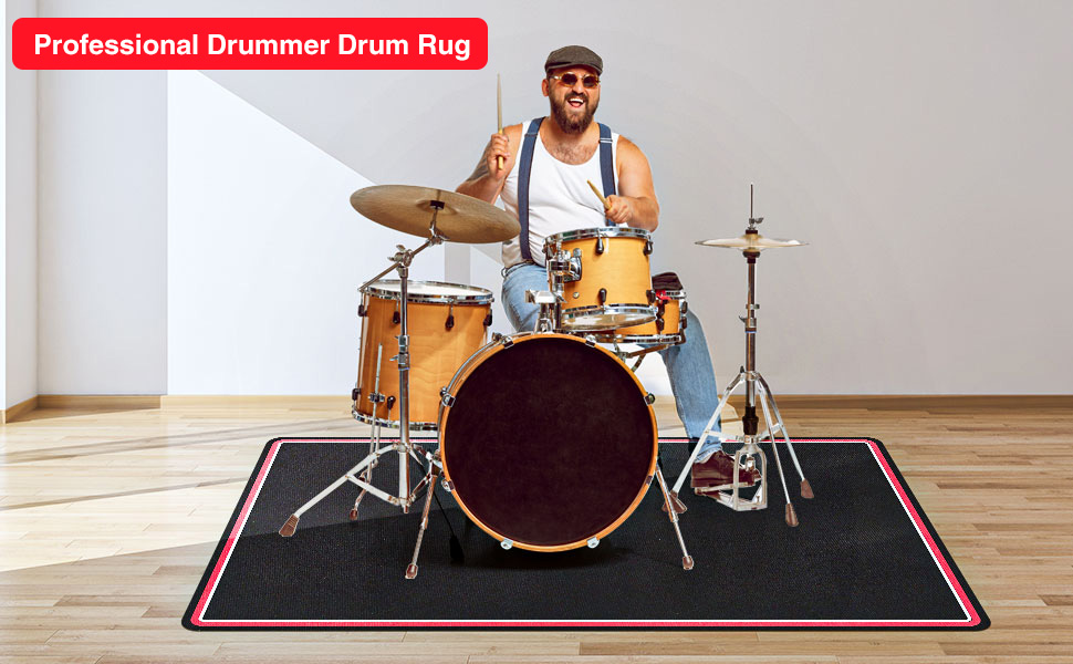 ZLDYPINK 6 Ft x 6 Ft Drum Rug Drum Mat, Area Rugs for Living Room Washable Stain