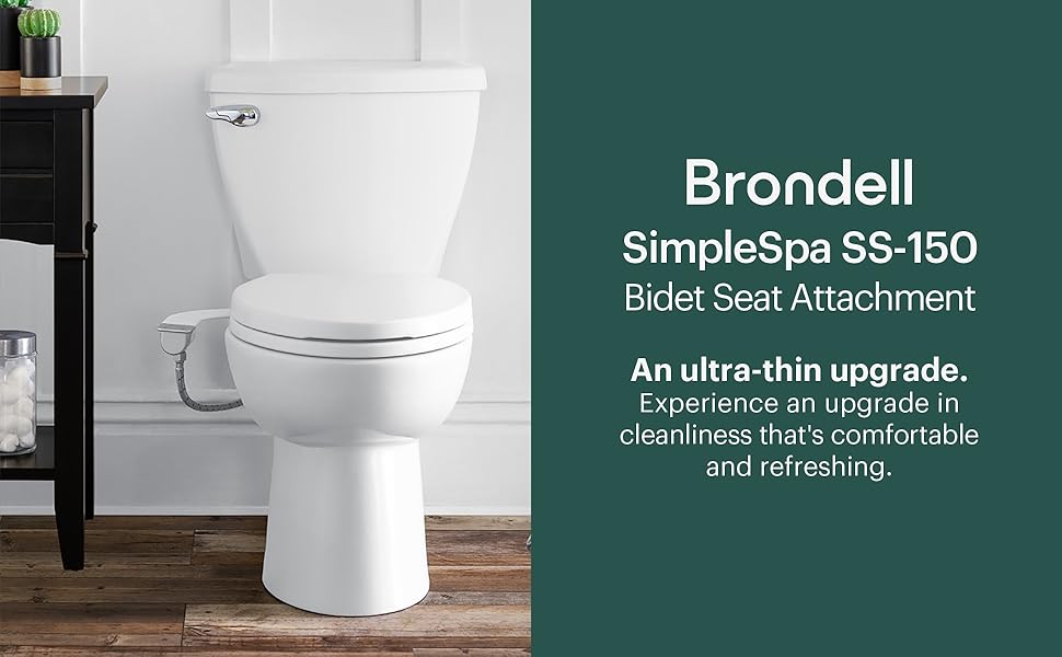 Brondell Bidet Thinline SimpleSpa SS150 Fresh Water Spray Non