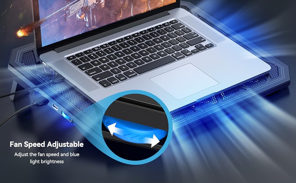 Wееklу Tор Sаlе Laptop Cooling Pad, Slim Portable 6 Quiet LED