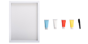 family handprint frame, family print, diy paint kit for family, home decor frame