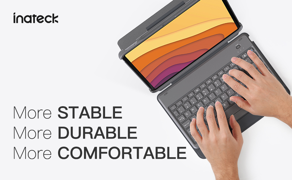 Inateck Keyboard Case Compatible with iPad Air 5/4 Gen 10.9 Inch, iPad Pro 11 Inch and 2021(9th
