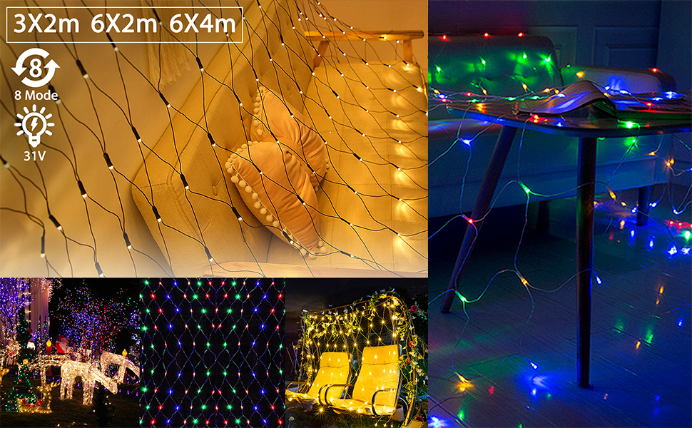 Aufun 280 LEDs Light Net, 6 x 2 m Fairy Lights Net Light, IP44