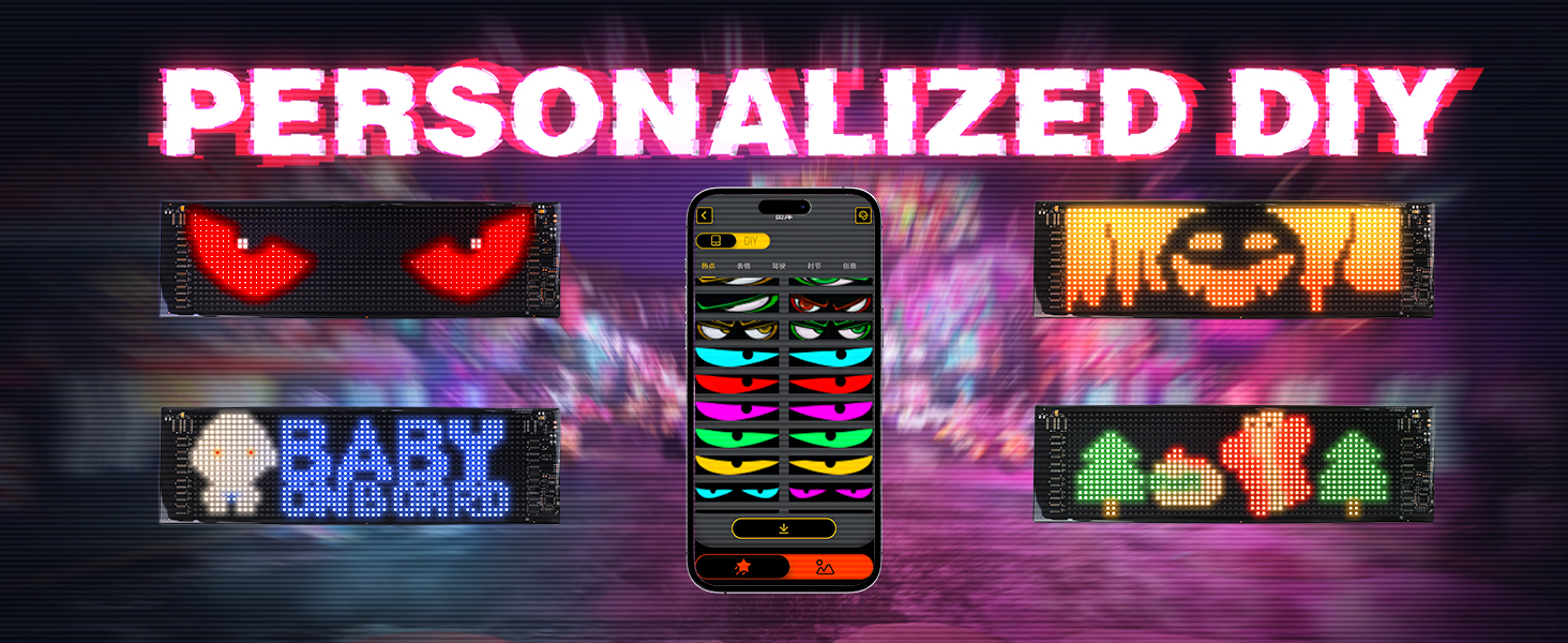 Programmable LED Eyes for Car