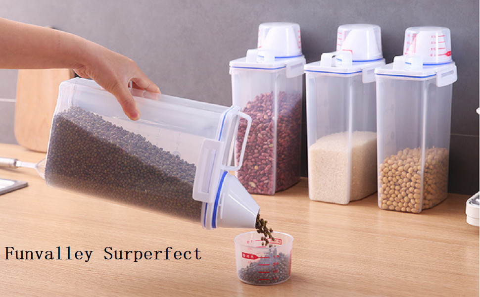 Funvalley Surperfect Rice Airtight Storage Container
