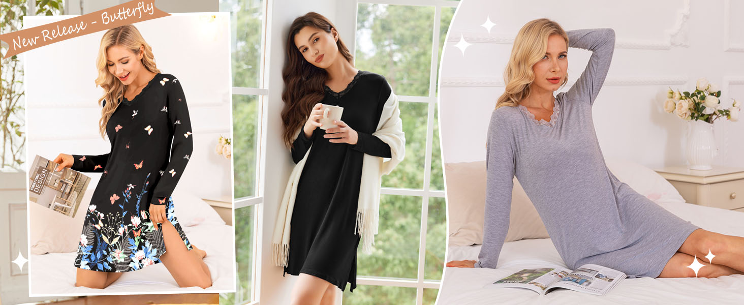Long Sleeve Sleepshirts
