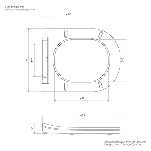 LuxeBath Wand WC Spülrandlos Weiß Tiefspüler Keramik Hänge WC Toilette ohne Spülrand Kloschüssel