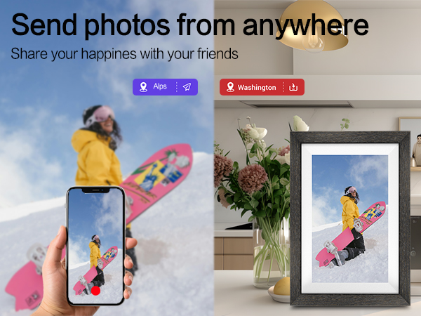frameo 10.1 inch smart wifi digital photo frame