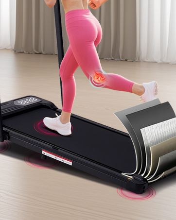 Portable Small Treadmill with Handles for Home