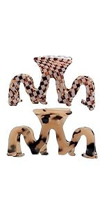 3.5 Inch Cellulose Acetate Hair Claw Clips