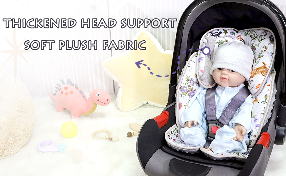 CARUILI 2in1 Baby Car Seat Head & Body Support