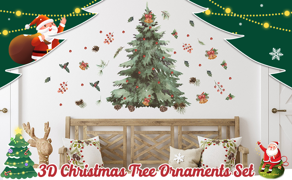 Large Christmas Tree Wall Decals DIY Christmas Wall Decals