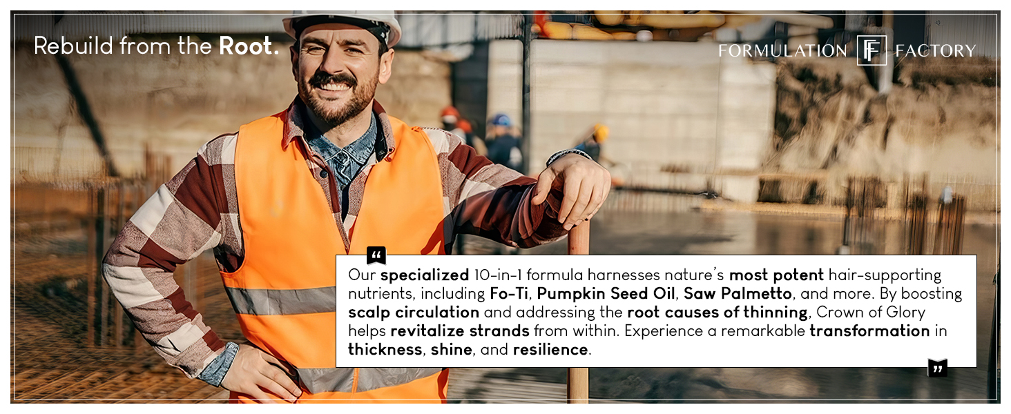 10-in-1 nutrient-rich formula, fo-ti, saw palmetto, pumpkin seed oil, combats thinning, boost growth