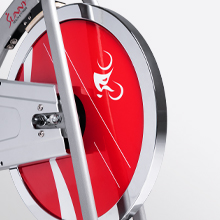 sunny health & fitness exercise cycling bike with heavy 49 lb chrome flywheel