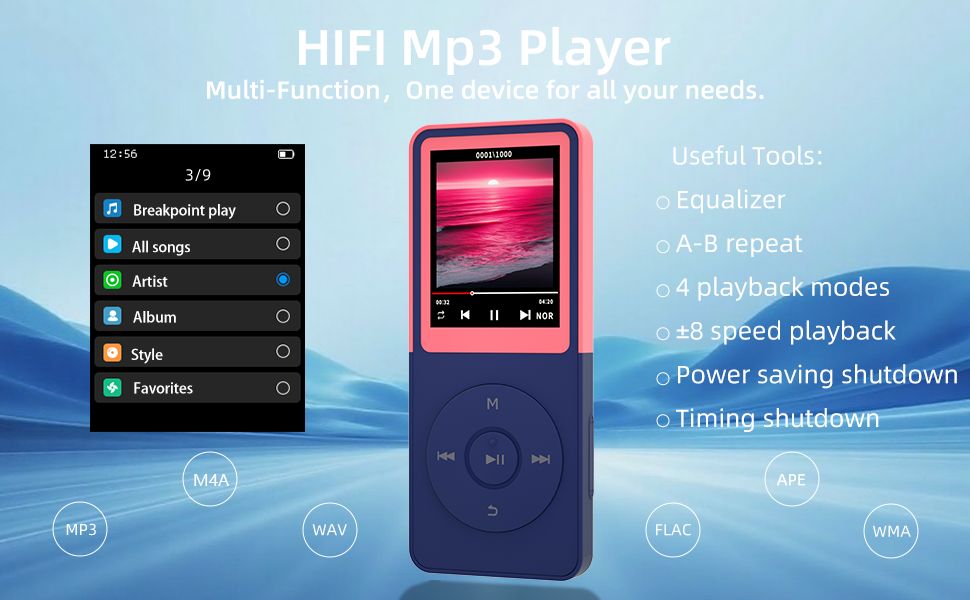 hifi mp3 player with fm radio / portable music devices / digital music player / mp3 & mp4 players