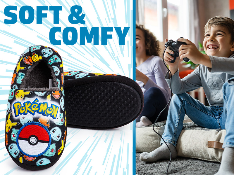 Pokemon Boys Slippers Boot Slippers