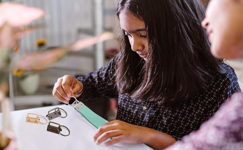 GDFYMI Key Fob Hardware, 40Pcs 1 Inch Keychain Hardware Set