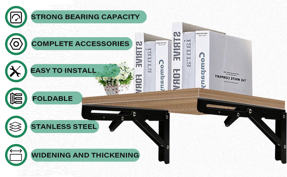 folding shelves, window shelf, small shelf brackets, collapsible shelf, shelf brackets 12 inch,