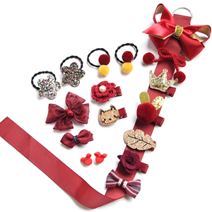 Gift Set Hair Accessories Baby Little Girls Hair Clips Bows Ties Toddlers Barrettes Hairpins Set