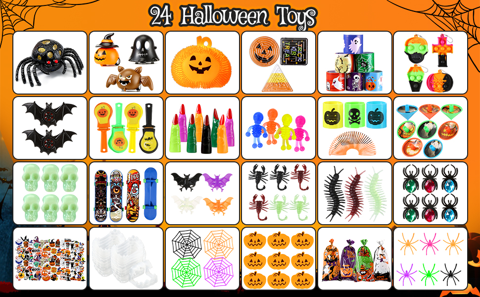 Kienul 200PCS Halloween Party Favors for Kids, Bulk Toys(00)