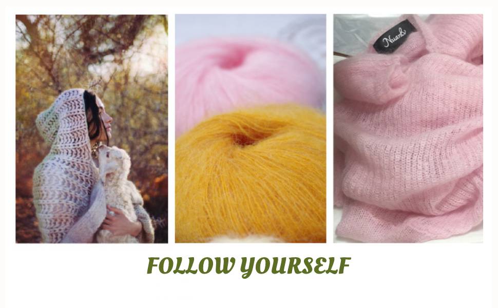 Soft Mohair Wool Knitting Yarn Lightweight Hand Knitwear