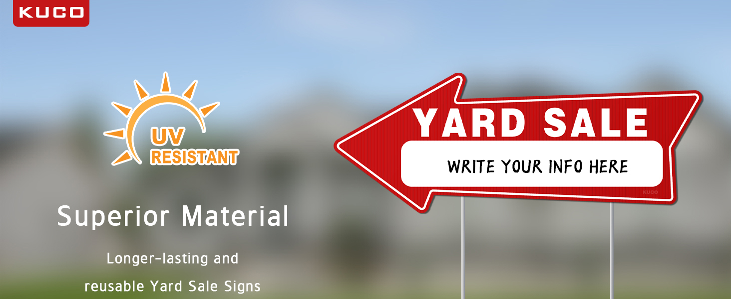 yard sale signs