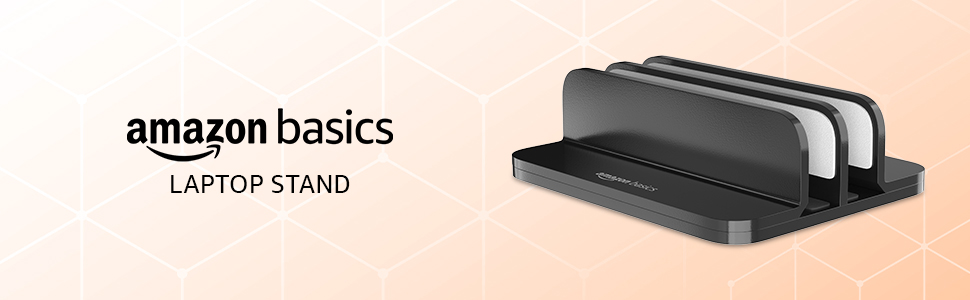 amazon basics Vertical Laptop Stand | Space-Saving Design | Scratch-Resistant | Fits All Laptops Up to 17.3 inches (43.94 cm) 25